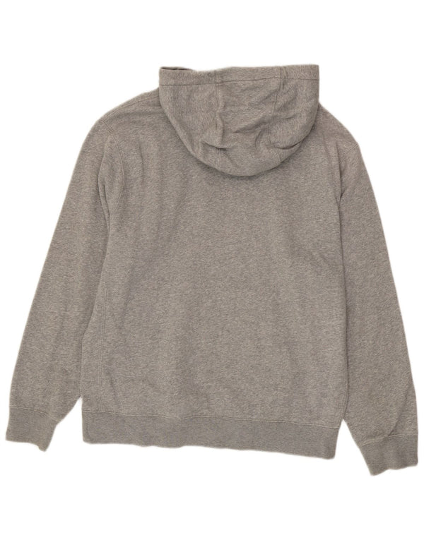 Moletom com capuz masculino Nike médio cinza manchado de algodão