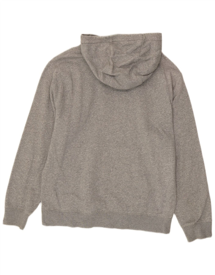 Moletom com capuz masculino Nike médio cinza manchado de algodão