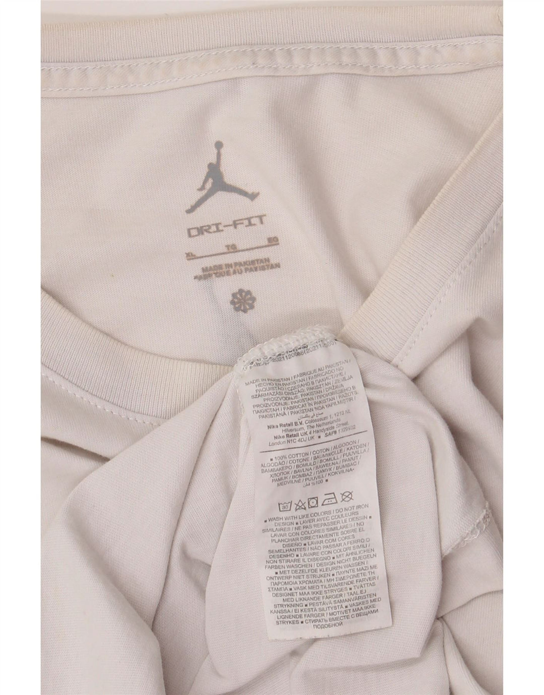 Camiseta Jordan masculina gráfica Top XL algodão branco