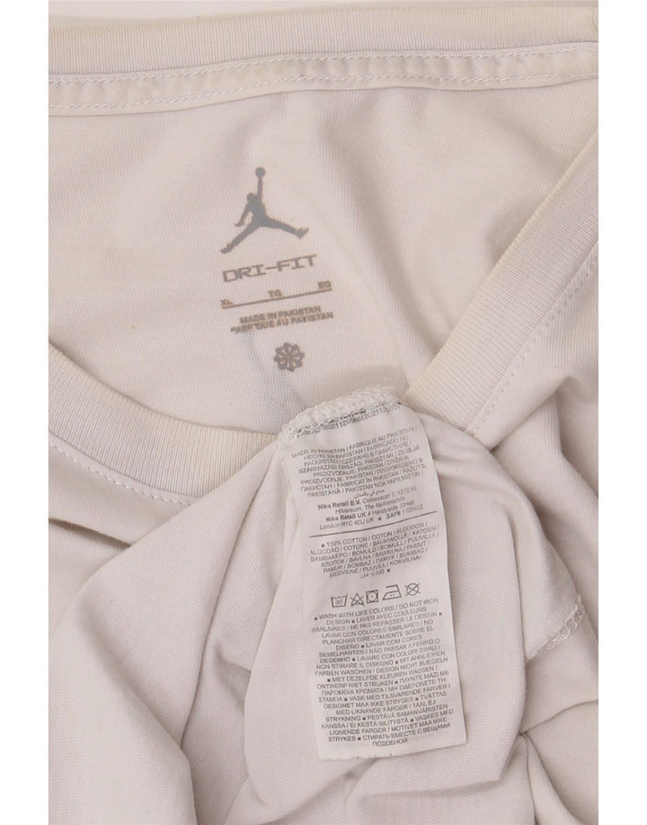 Camiseta Jordan masculina gráfica Top XL algodão branco