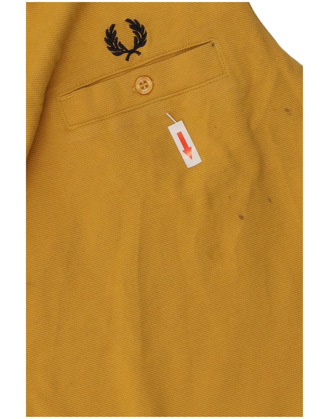 Camiseta masculina Fred Perry de algodão amarelo médio