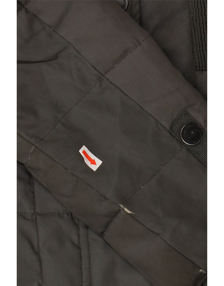 Jaqueta feminina acolchoada com capuz JASPER CONRAN UK 10 Small Grey Colourblock