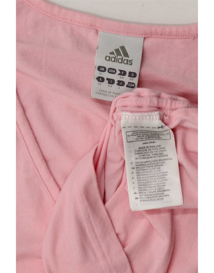 Adidas Womens Graphic Vest Top UK 12 Médio Algodão Rosa