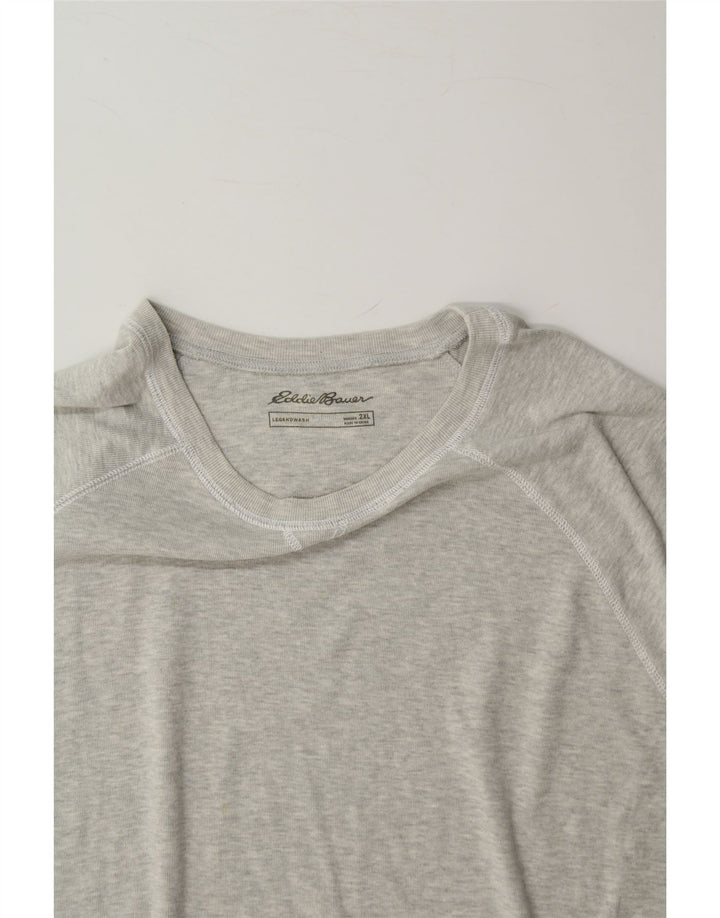 EDDIE BAUER Womens T-Shirt Top UK 20 2XL Grey Cotton Vintage Eddie Bauer and Second-Hand Eddie Bauer from Messina Hembry 