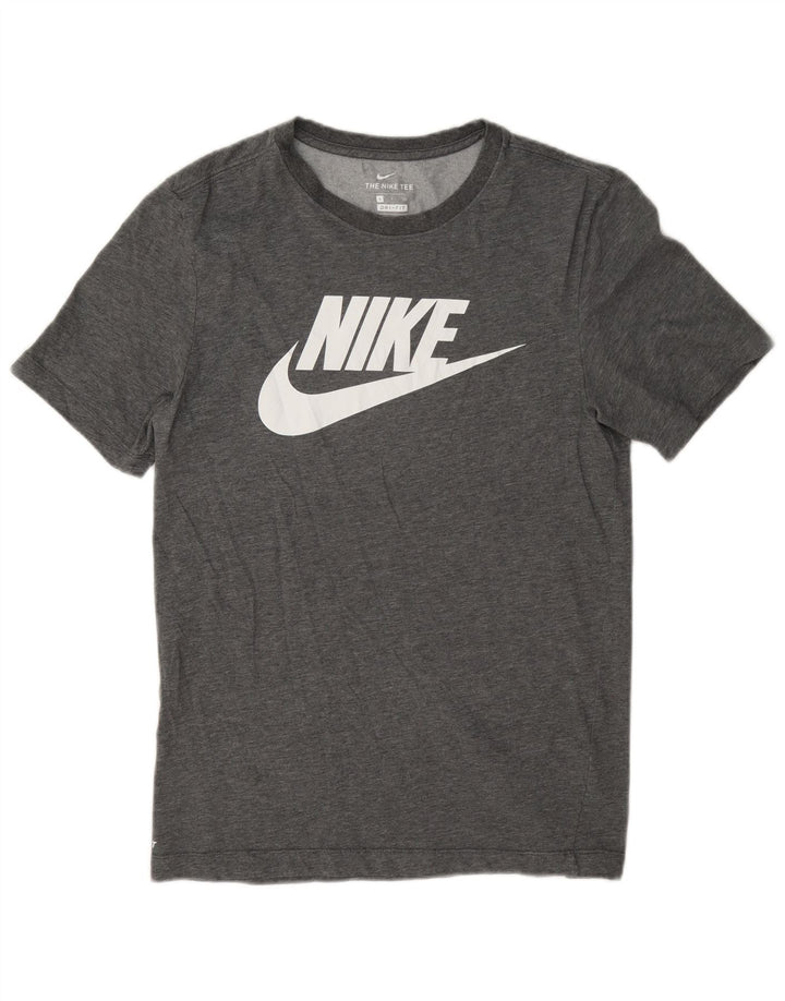 Camiseta Nike Masculina Dri Fit Graphic Top Pequeno Algodão Cinza