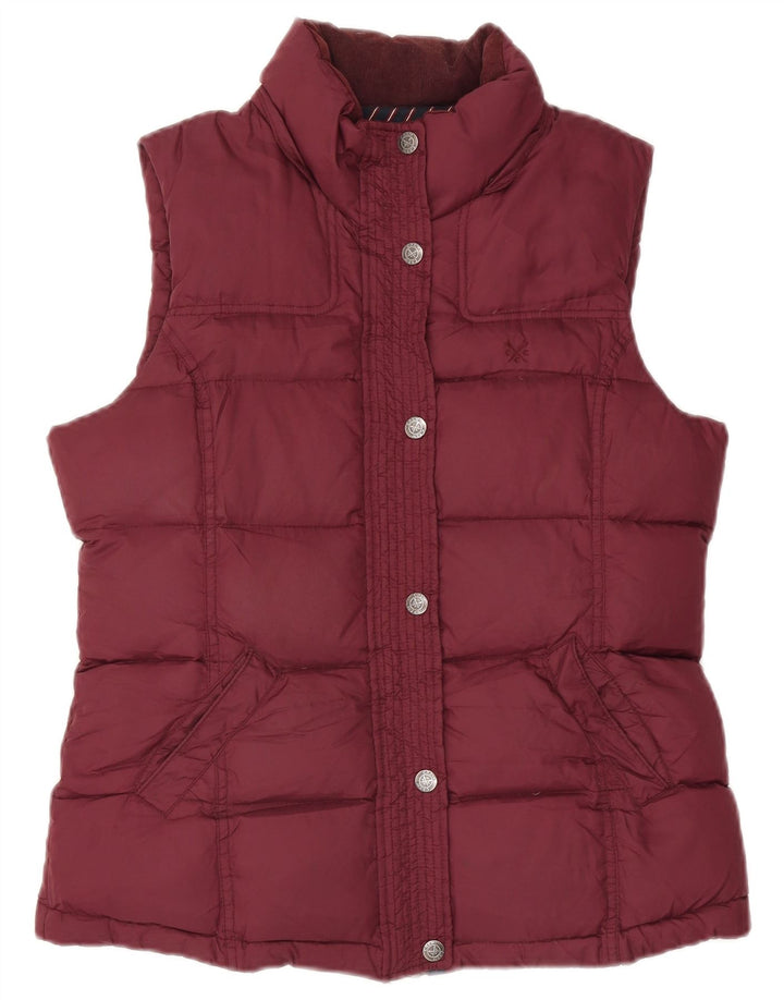Crew Clothing Womens acolchoado Gilet UK 12 poliéster marrom médio