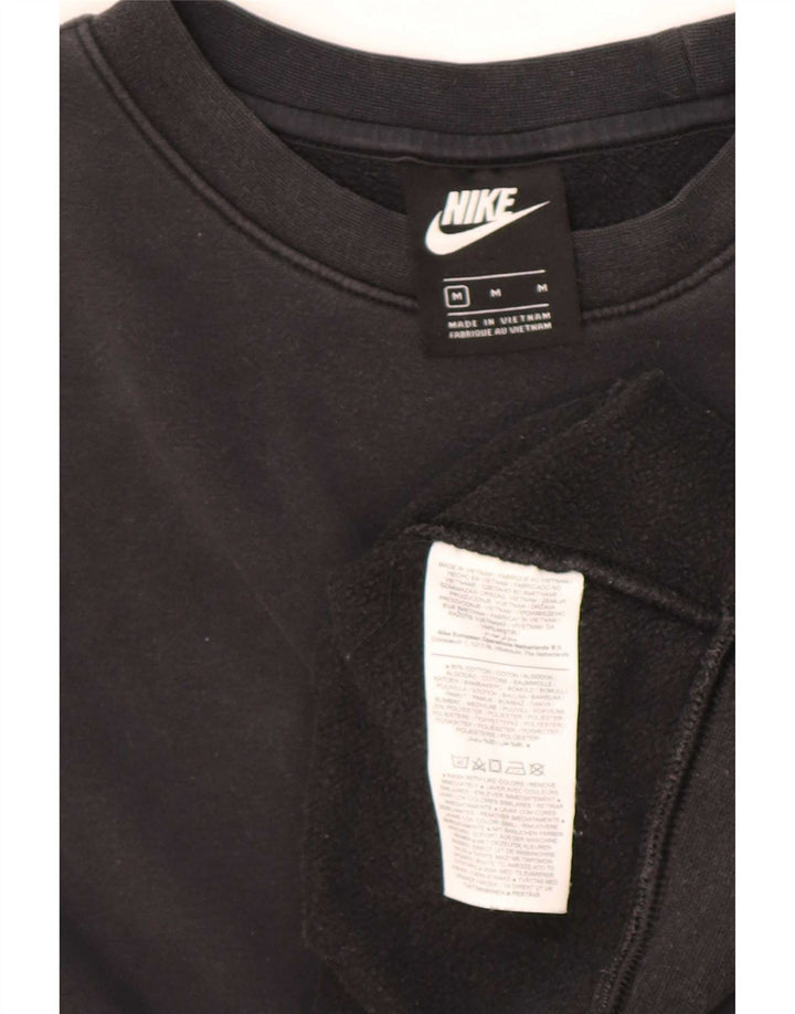 Nike masculino solto ajuste moletom jumper médio algodão preto
