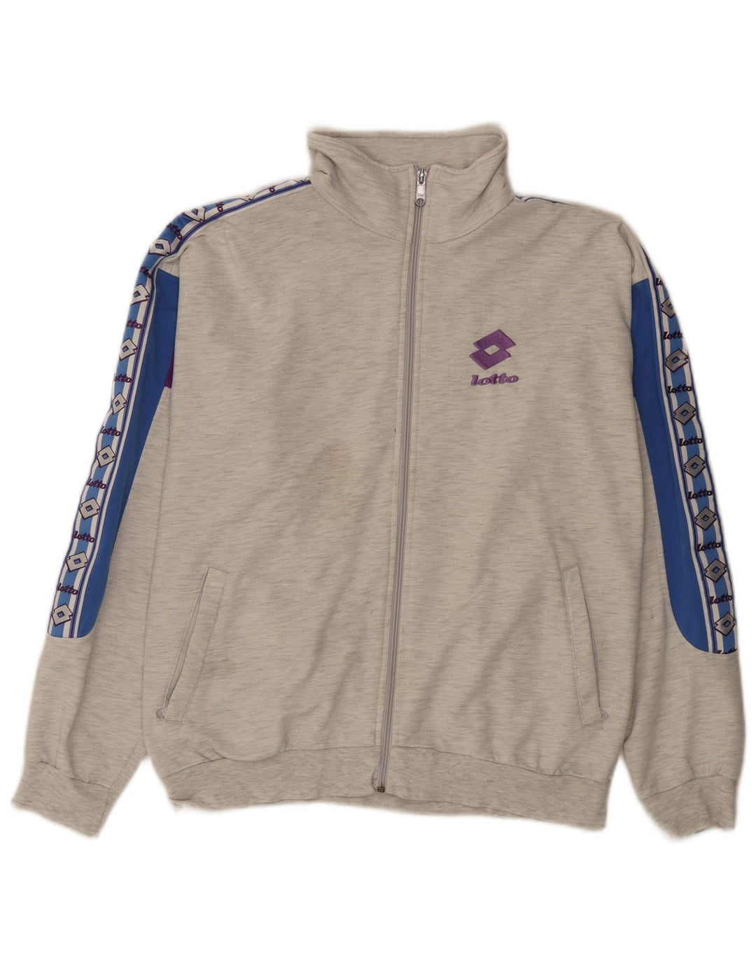 Lotto Mens Graphic Tracksuit Top Jacket Grande Bloco de cores cinza