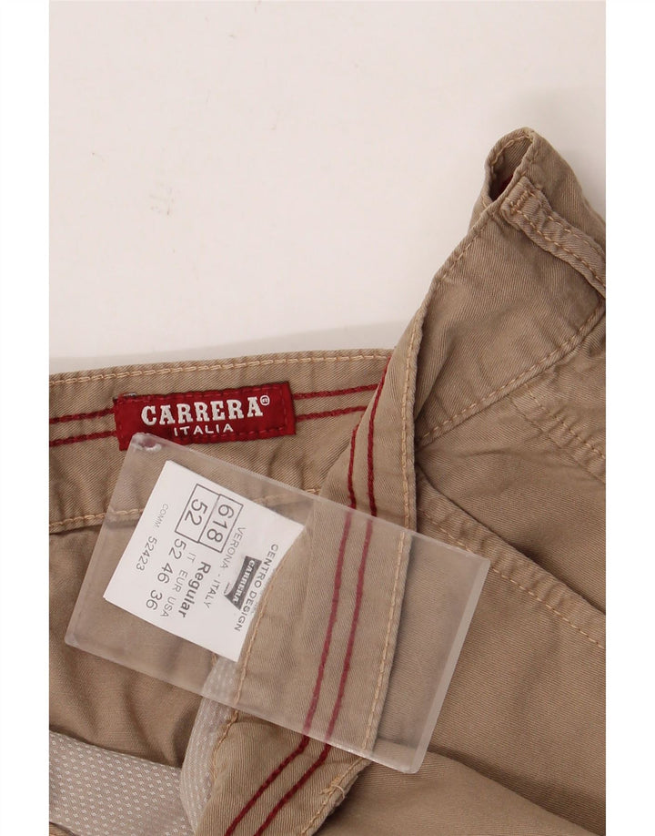 Carrera Mens 618 Regular Cargo Shorts W36 Grande Algodão Marrom