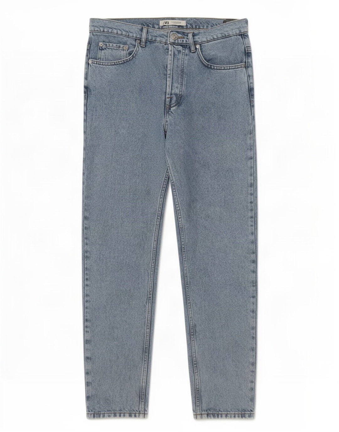 Zara Mens Tapered Jeans EU 40 Médio W31 L30 Azul