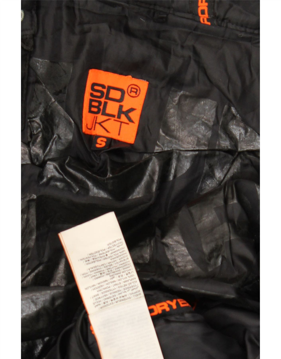 Jaqueta masculina acolchoada com capuz SUPERDRY Reino Unido 36 nylon preto pequeno