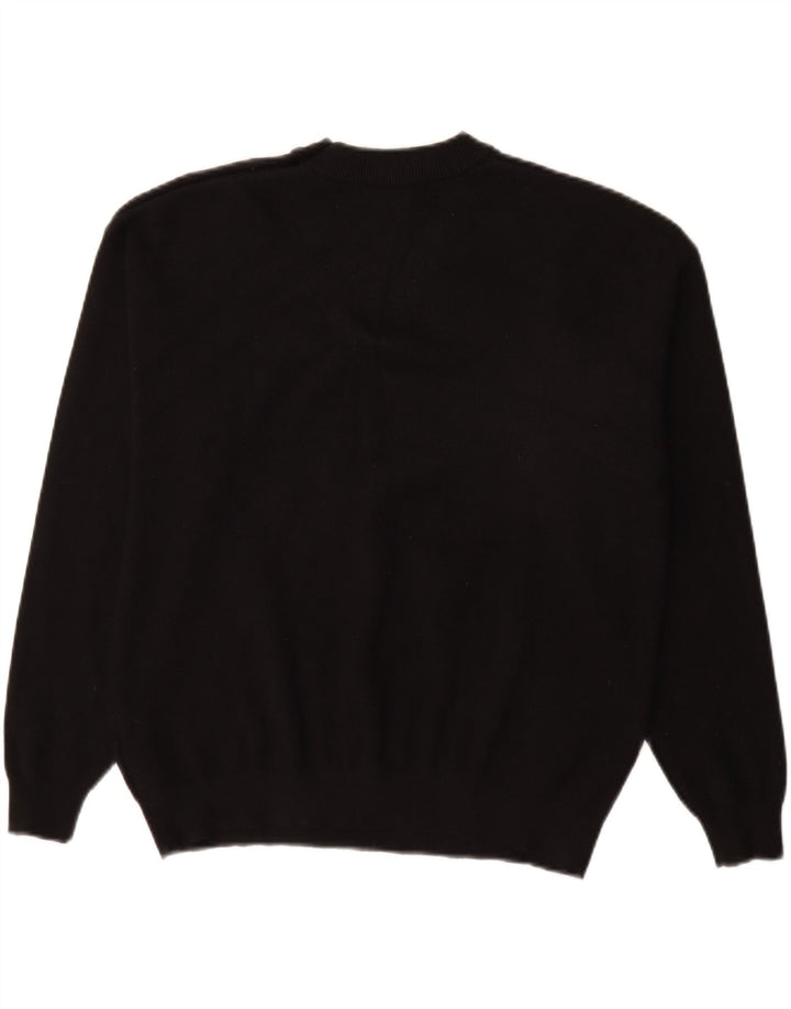 Suéter feminino Marks & Spencer com gola redonda Reino Unido 14 viscose preta média