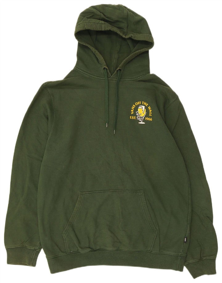 Vans masculino gráfico moletom com capuz verde médio algodão