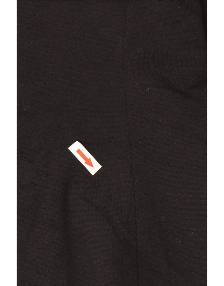 Jaqueta blazer feminina Zara com 1 botão Reino Unido 12 poliéster preto médio
