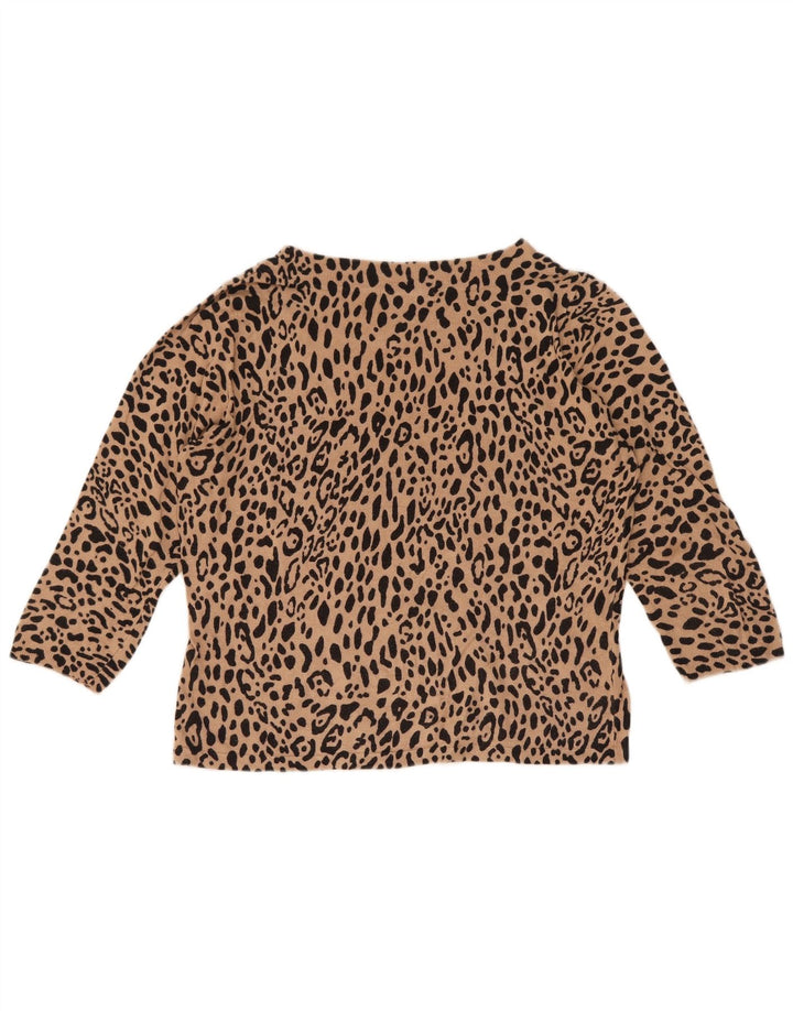 Suéter feminino Marks & Spencer com gola redonda e gola redonda Reino Unido 12 marrom médio
