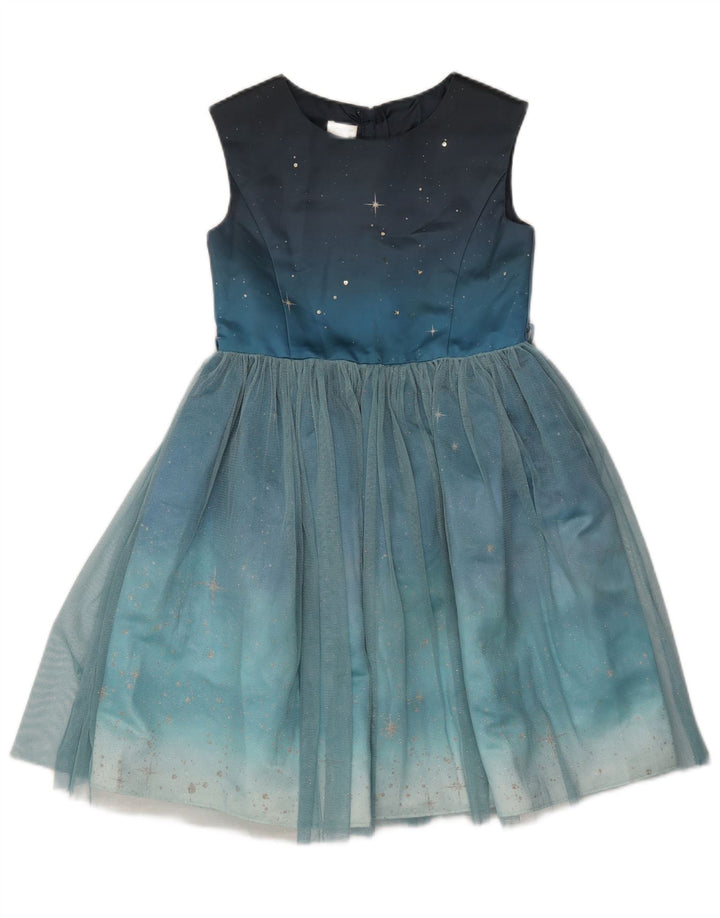 Vestido tutu feminino MONSOON 10-11 anos poliéster manchado azul