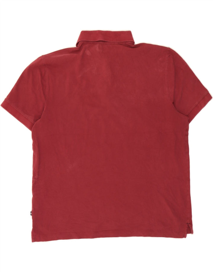 NAUTICA Mens Polo Shirt Large Burgundy Cotton Vintage Nautica and Second-Hand Nautica from Messina Hembry 