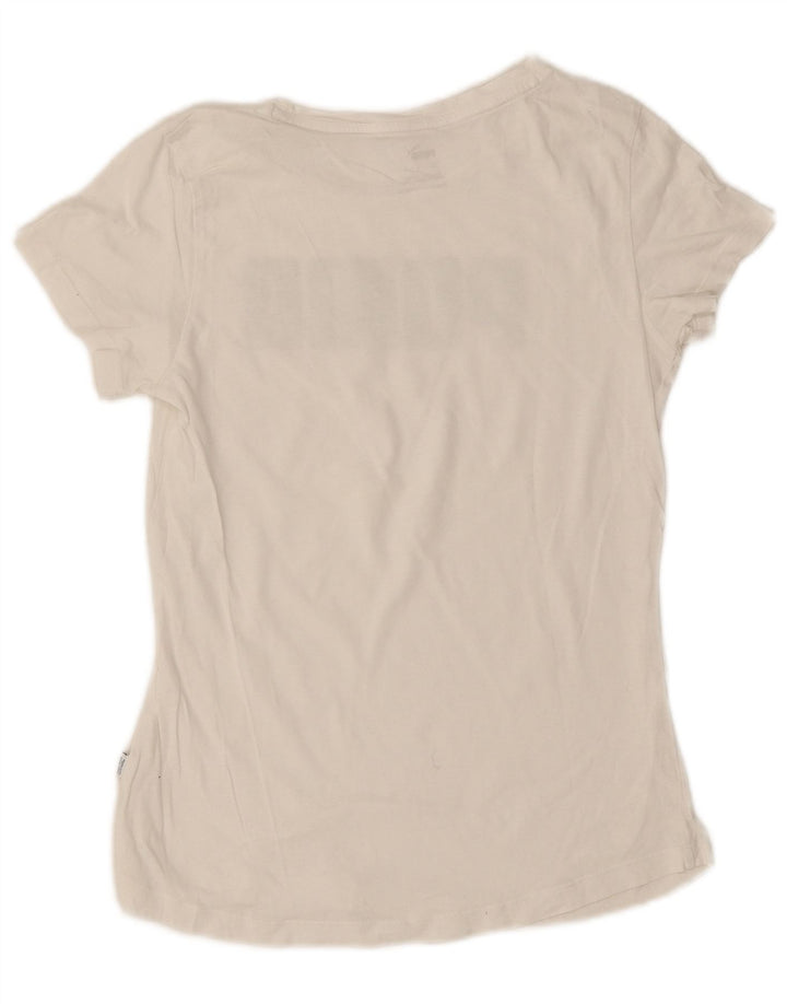 Puma Camiseta Feminina Graphic Top UK 10 Pequena Branca