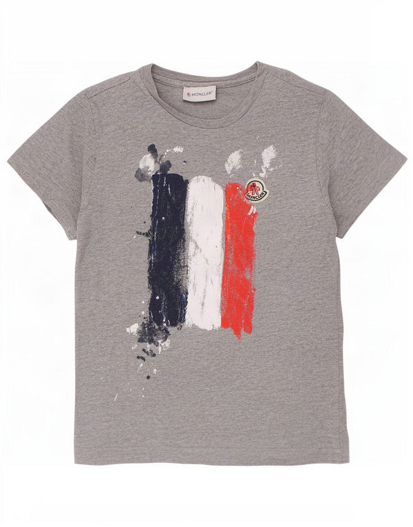 Moncler Boys Graphic T-Shirt Top 6-7 Anos Cinza