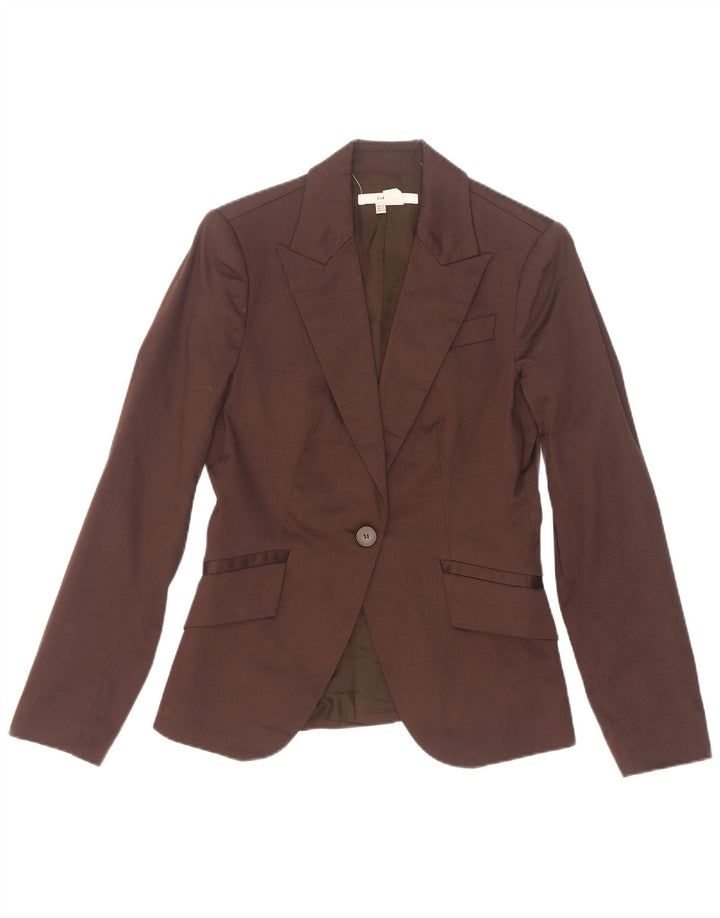Jaqueta blazer feminina Zara com 1 botão Reino Unido 10 pequena Borgonha