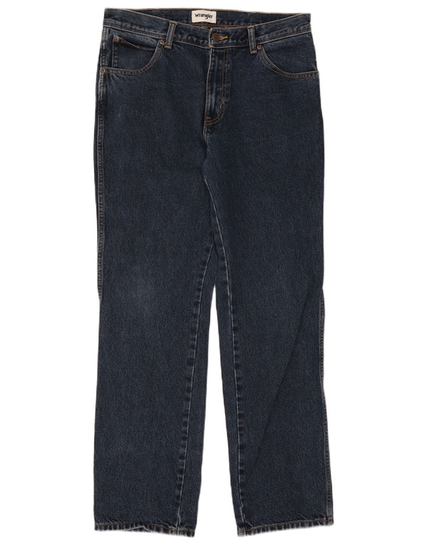 Wrangler Masculino Texas Straight Jeans W34 L32 Azul Marinho Algodão