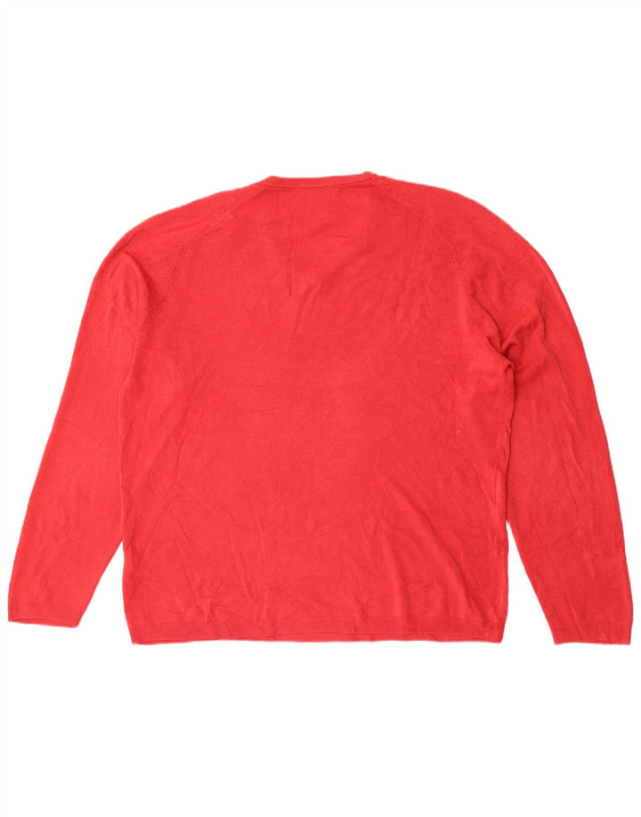 Suéter masculino Marks & Spencer Autograph com decote em V XL vermelho acrílico