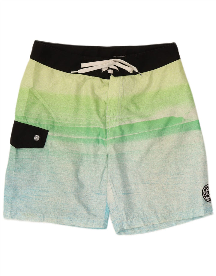 Rip Curl Shorts de natação masculino médio poliéster listrado multicolorido