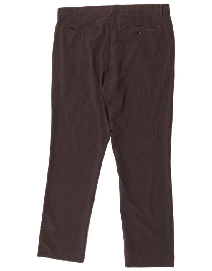 Calvin Klein Calça masculina reta W35 L30 poliéster marrom