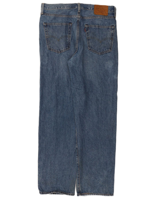 Levi's Mens 568 Loose Fit Straight Jeans W32 L32 Blue Cotton
