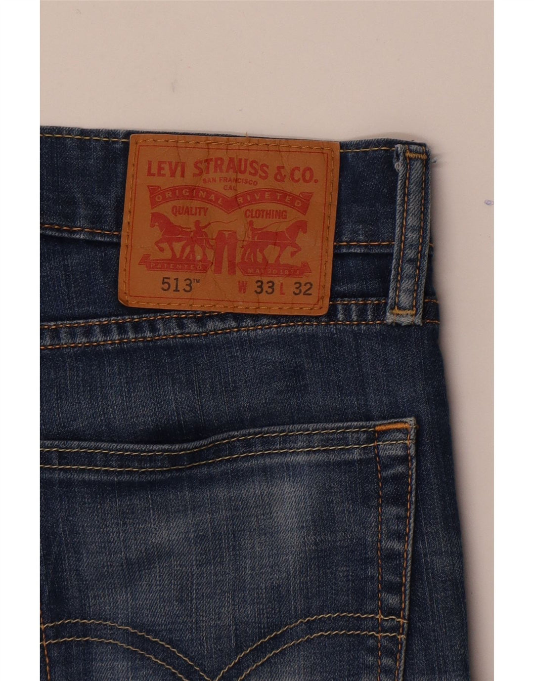 Calça Jeans Levis 513 Slim Straight Masculina W33 L29 Azul