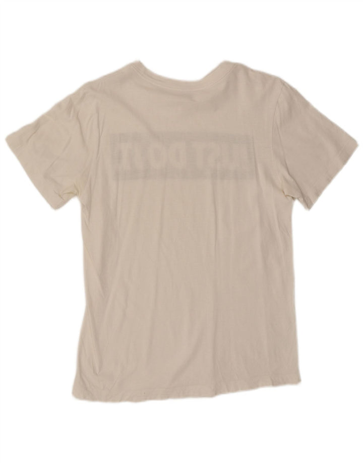 Camiseta Nike masculina gráfica top pequeno algodão branco
