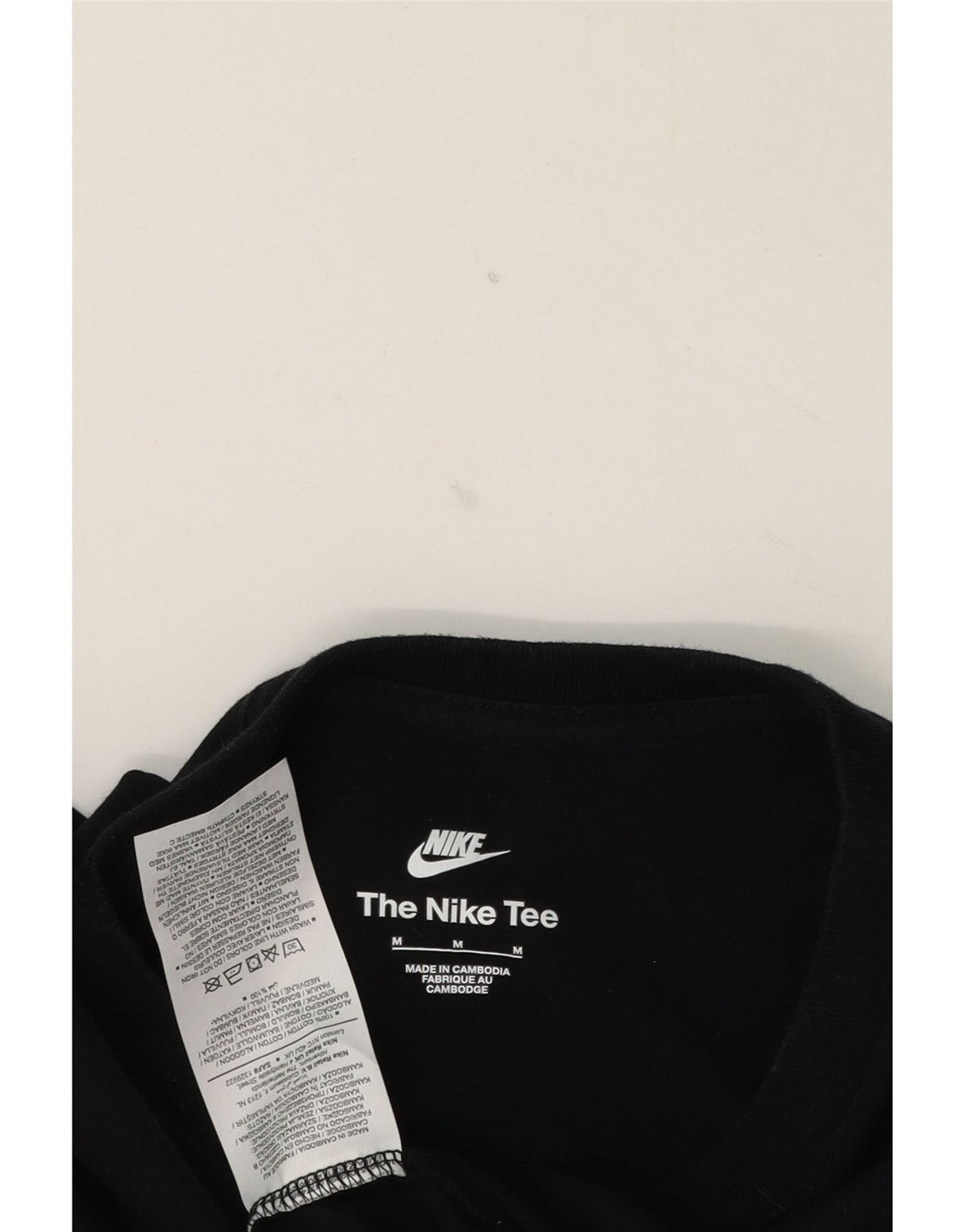 Camiseta Nike masculina gráfica Top médio algodão preto
