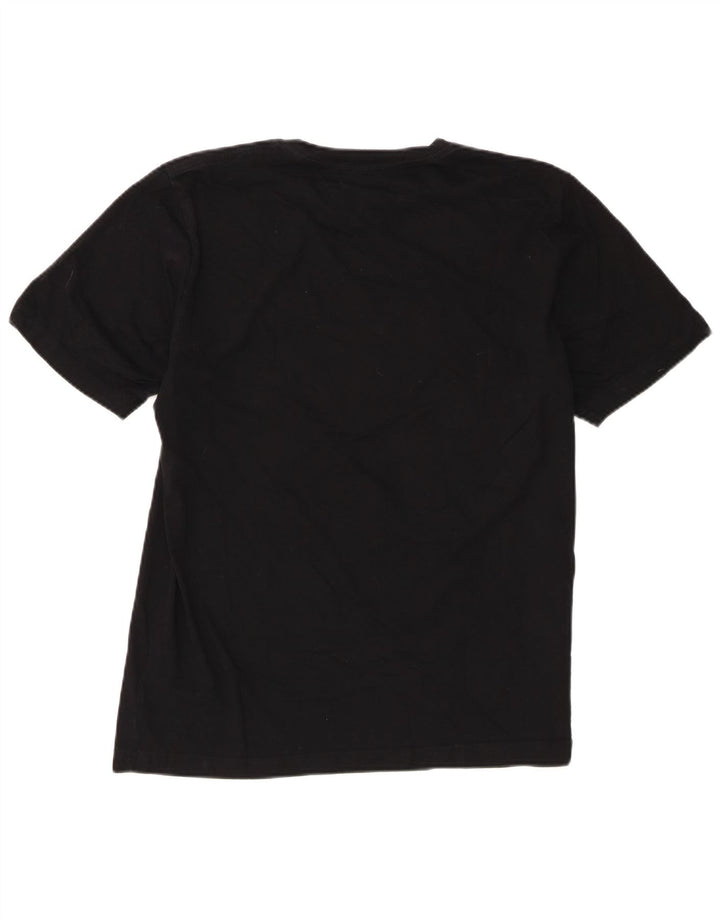 Diesel Camiseta masculina gráfica Top grande de algodão preto