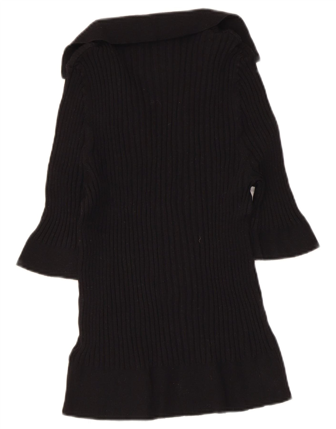 Suéter feminino MARKS & SPENCER com gola polo e gola alta Reino Unido 16 grande preto