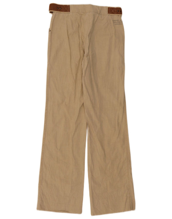 Calça casual feminina Murphy & Nye Bootcut W26 L31 algodão bege