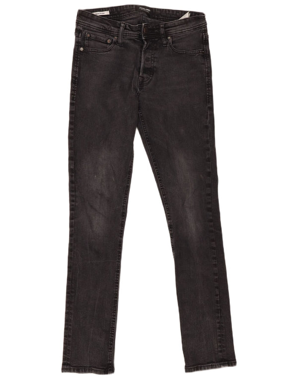 Jack & Jones Masculino GLENN Slim Jeans W30 L31 Algodão Cinza