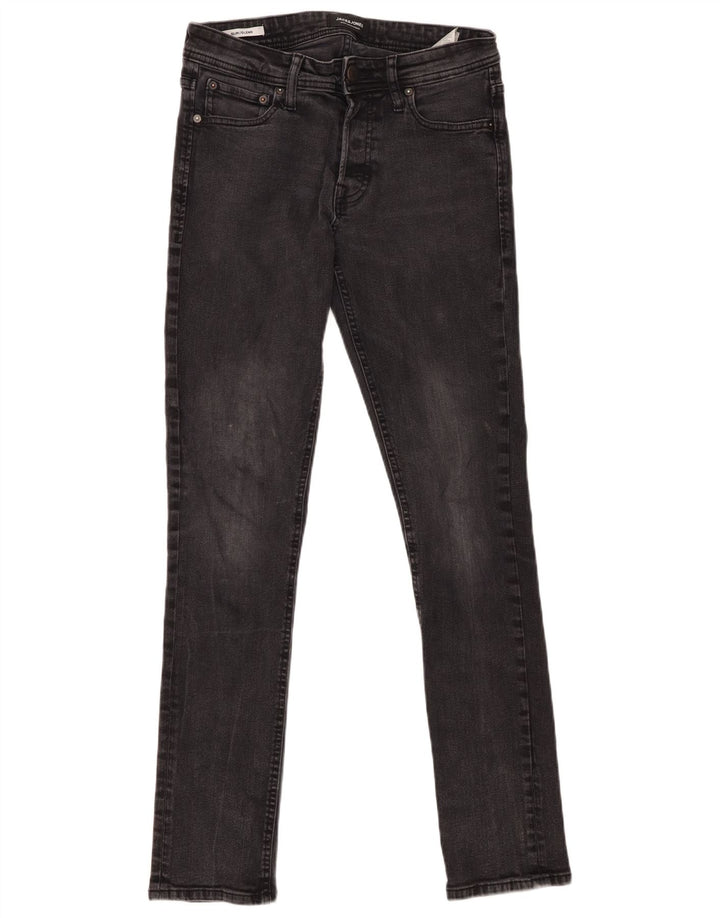 Jack & Jones Masculino GLENN Slim Jeans W30 L31 Algodão Cinza