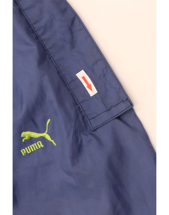 Calça de treino masculina Puma pequena azul marinho poliamida