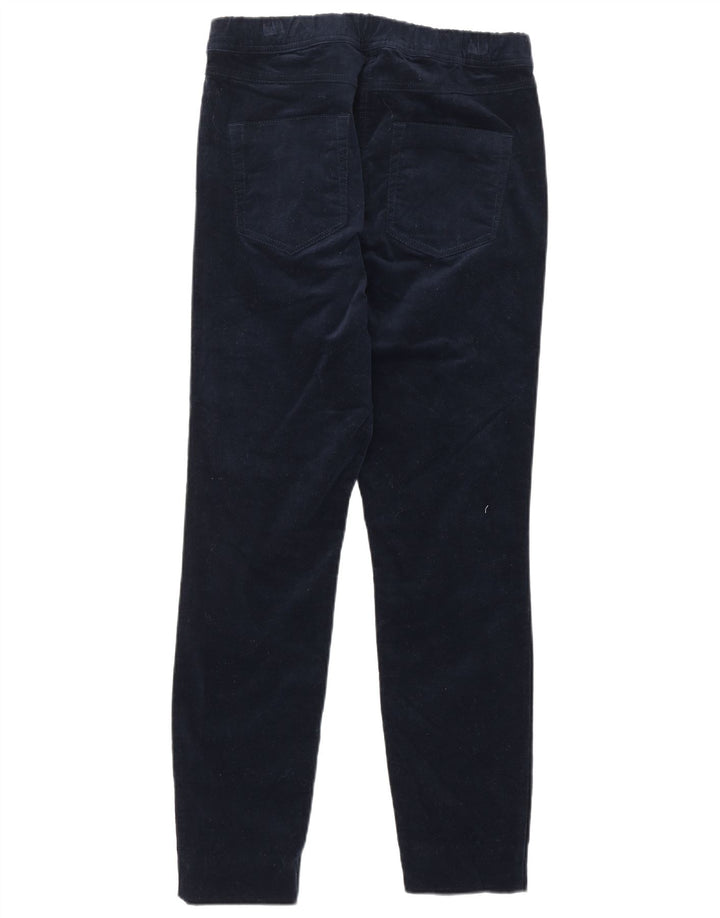 WHITE STUFF Calça feminina casual de veludo Reino Unido 12 Médio W30 L28 Azul marinho