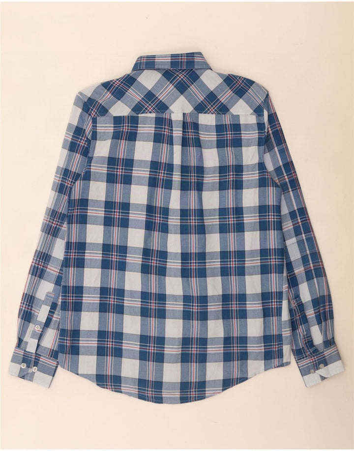 Camisa masculina Ben Sherman de algodão xadrez azul médio