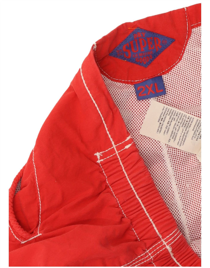 Shorts de natação masculino Superdry 2XL algodão vermelho