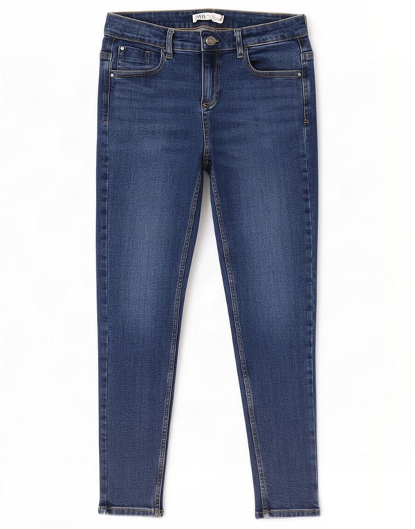 Zara Jeans Skinny Feminino EU 40 Médio W30 L28 Azul Algodão