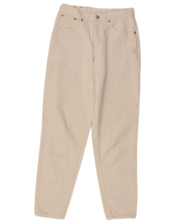 Calça jeans feminina Americanino cintura alta cônica W28 L28 off white clássica