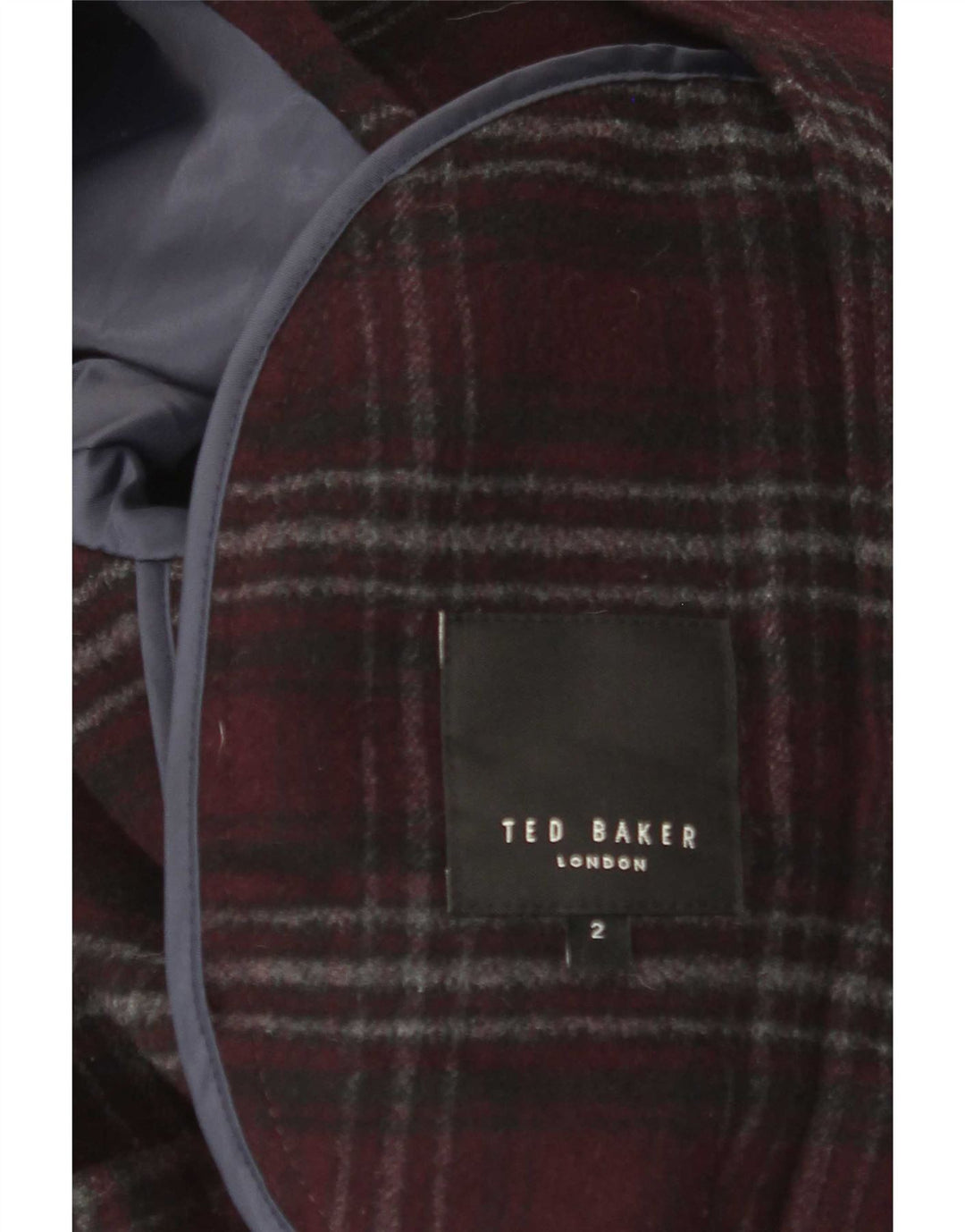 Jaqueta bomber masculina Ted Baker tamanho 2 pequena Borgonha