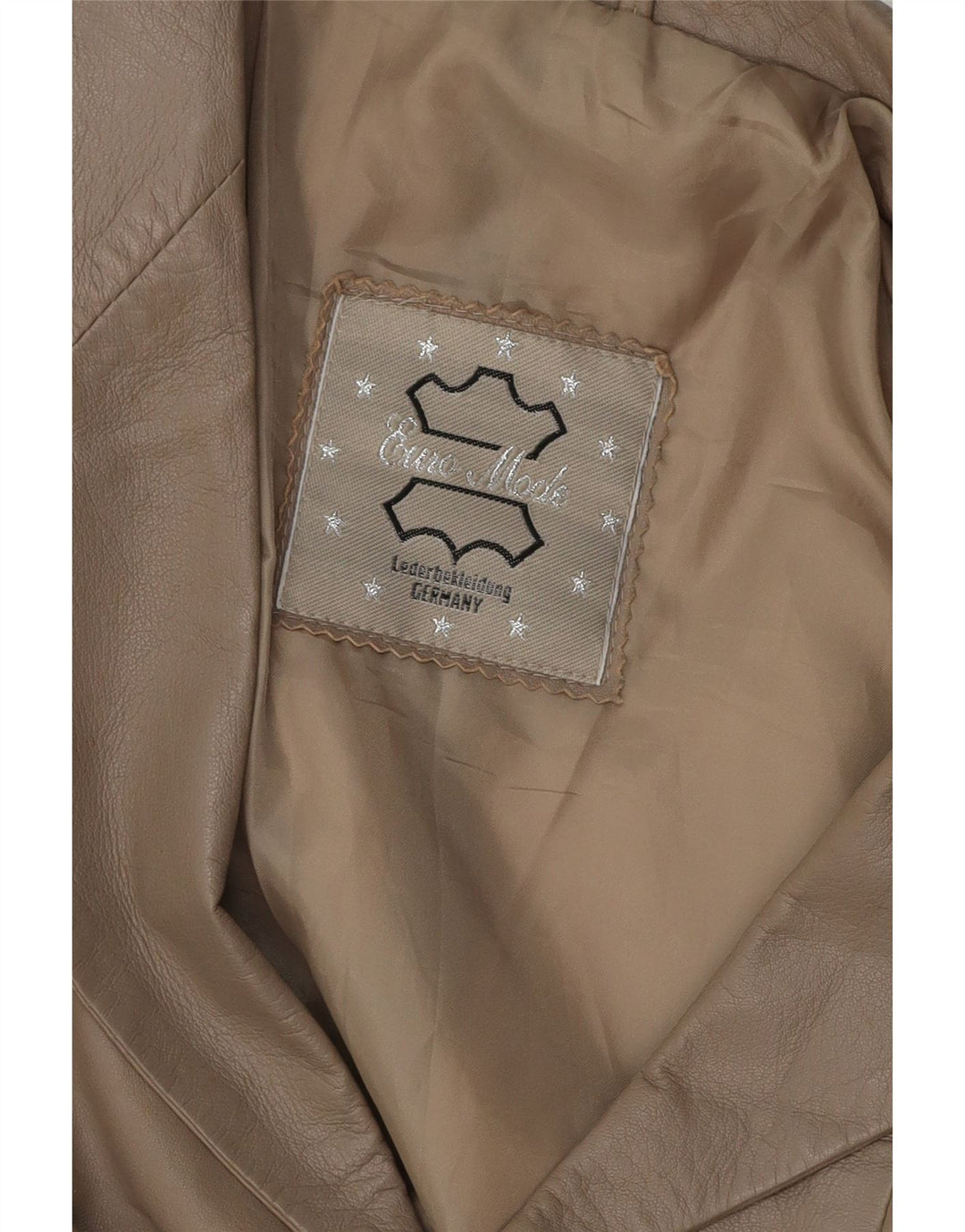 Jaqueta blazer feminina de couro VINTAGE com 3 botões Reino Unido 16 grande couro cinza