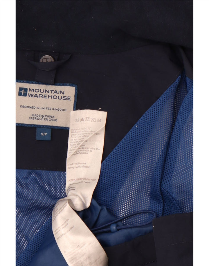 Jaqueta de chuva masculina MOUNTAIN WAREHOUSE UK 36 pequena azul marinho colorblock