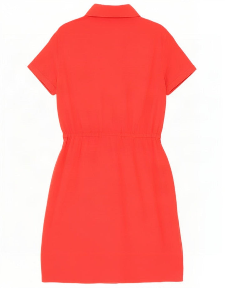 Vestido feminino Marks & Spencer com camisa pulôver Reino Unido 12 viscose vermelha média
