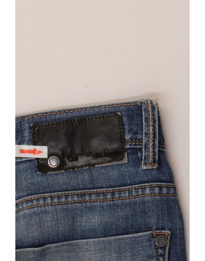 Calça jeans reta masculina Calvin Klein W31 L30 azul algodão