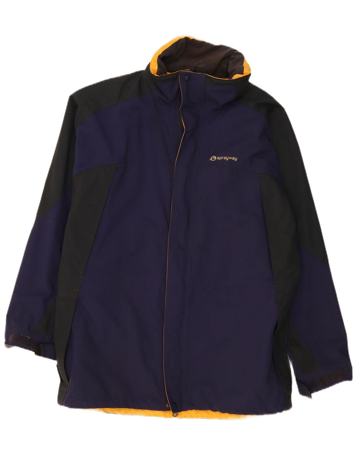 Jaqueta de chuva masculina Sprayway UK 40 grande poliamida colorblock roxa