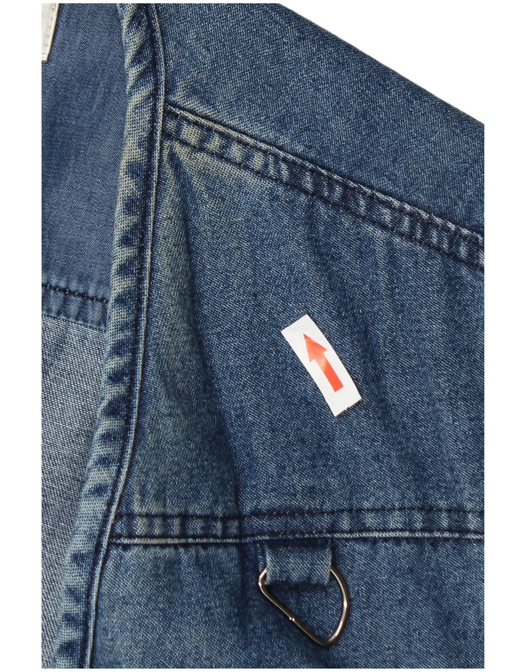 Olympia Mens Denim Utility Gilet UK 38 Algodão Azul Médio